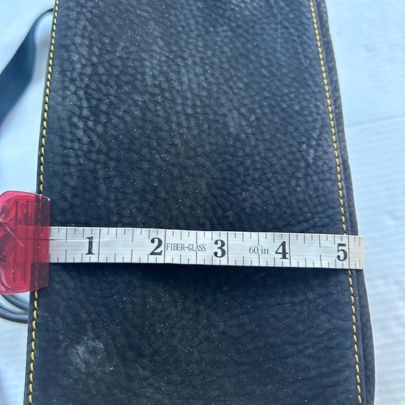 Dooney & Bourke Black Crossbody Bag Textured Florentine vacchetta  Leather as is - Picture 9 of 15